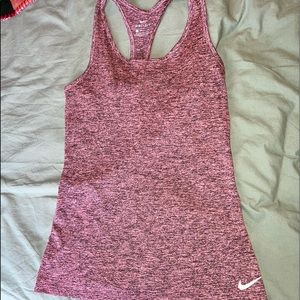 Pink and grey nike razor back tank size XS